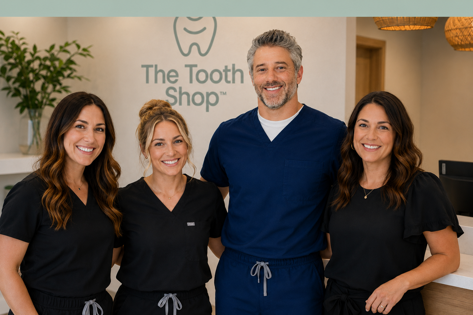 Dr. Perkins with The Tooth Shop care team