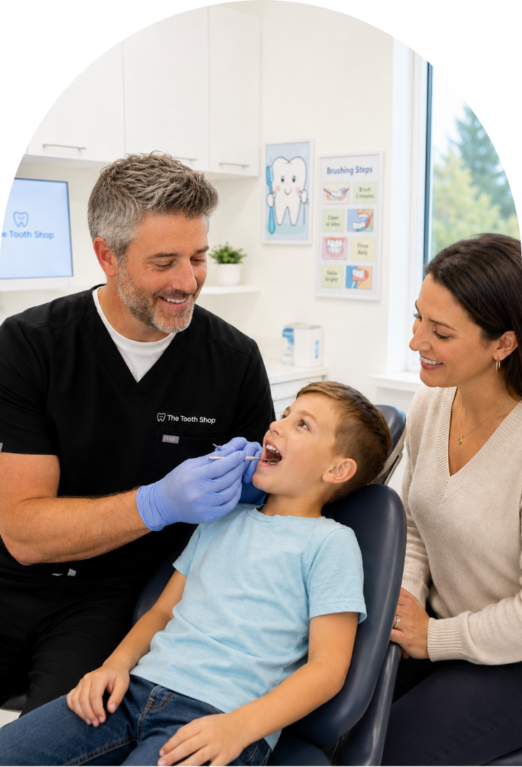 Dr. Perkins with patient